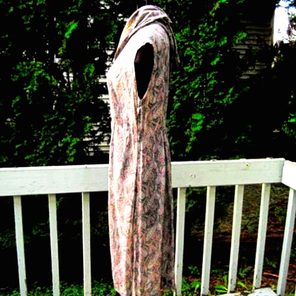 Vintage handmade rare large summer Madmen dress - Picture 3 of 9